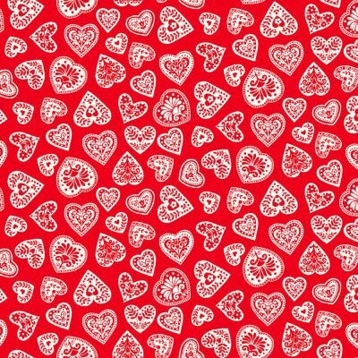 Scandi Hearts Red 