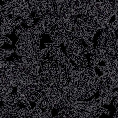  Maison Paisley Black Fabric