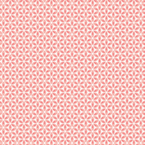 Full Bloom, Geo Flower Peach/White