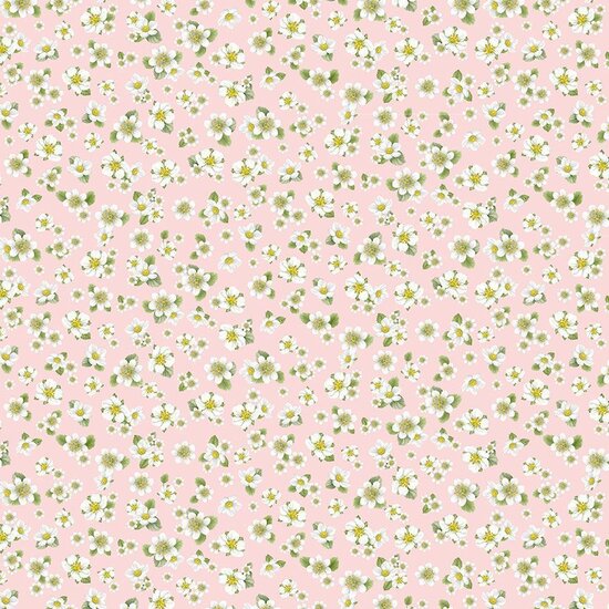 Berry Sweet Strawberry Blossoms Pink