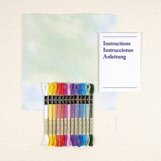 DMC Kruissteek kit Floral Moon 17,5x17,5cm