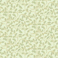 A Festive Medley, Golden Leaf Scroll Light Teal