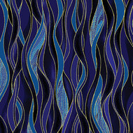 Dragonfly Dance, Dancing Waves Navy/Blue