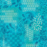 Petra, Turquoise Tonal Patchwork