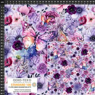 Jersey vlinders/bloemen