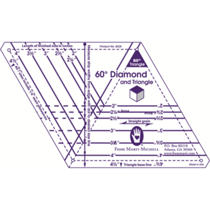 One-derful 60-degree Diamond/Triangle Template One-derful 60-degree Diamond/Triangle Template
