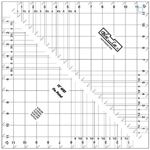 Half square triangle on point ruler Half square triangle on point ruler