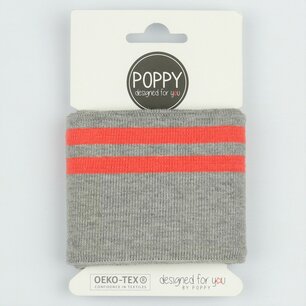 cuff grijs melange/koraal