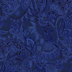 Maison Paisley Blue Fabric  Maison Paisley Blue Fabric