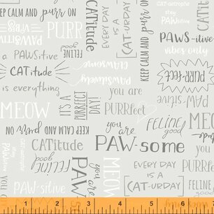 Purrfect Day, Words Grey Purrfect Day, Words Grey