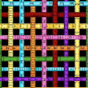 Sewing Box, Measure Up Black/Multi Sewing Box, Measure Up Black/Multi