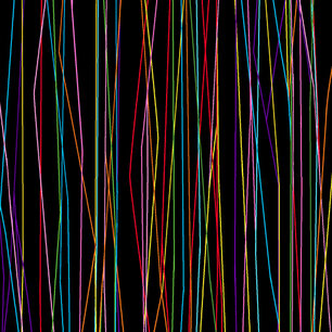 Sewing Box, Strands of Thread Black Sewing Box, Strands of Thread Black