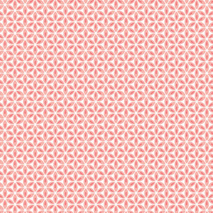 Full Bloom, Geo Flower Peach/White Full Bloom, Geo Flower Peach/White