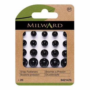 Milward Drukknopen assortiment zwart