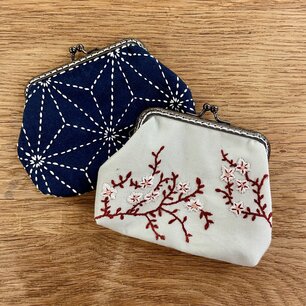 Cursus: Portemonnee Maken met Sashiko of Vrijborduren Cursus: Portemonnee Maken met Sashiko of Vrijborduren