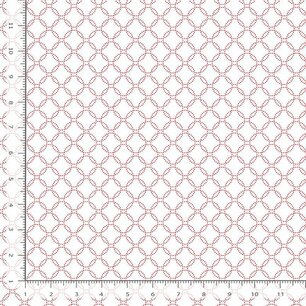 Garden Redwork Geo Dotted Circle CD3104 White