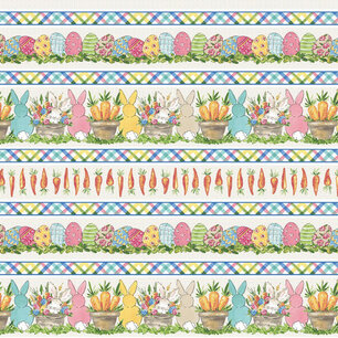 Peek a Boo Bunnies Border stripe 