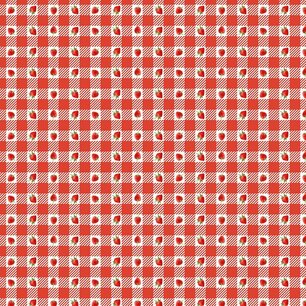 Berry Sweet Strawberries on Plaid Red Berry Sweet Strawberries on Plaid Red