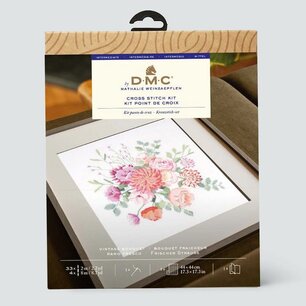 DMC Kruissteek kit vintage boeket 28,5x28,2cm