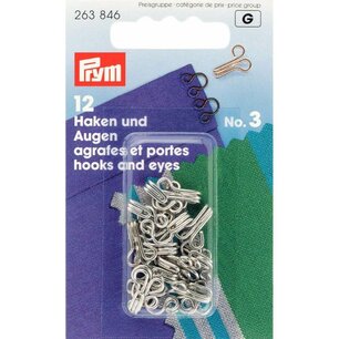 Prym Haken en ogen nr.3 zilver