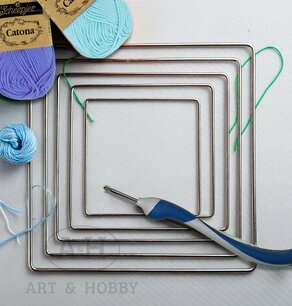 Metalen ring vierkant 15 x 15 cm Metalen ring vierkant 15 x 15 cm