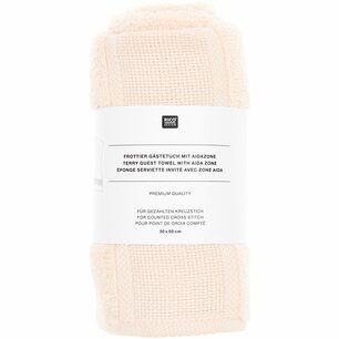 Gastendoekje met Aida-rand, poeder