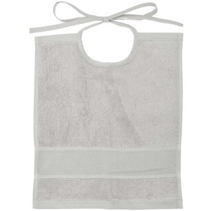 Slabbetje met Aida-rand, lichtgrijs