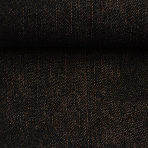 French Terry denimlook donkerbruin – 150 cm breed