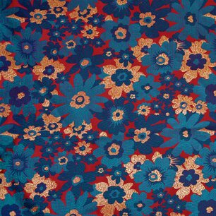 Gobelinstof Red & Green – Luxe gobelin met bloemenmotief