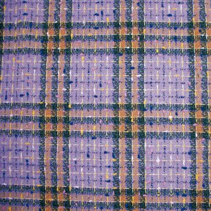 Soho Tweed Jasstof – Welsh ruit in lavendel & blauw | Katia Fabrics
