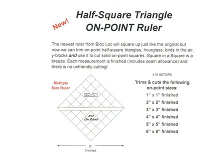 Half square triangle on point ruler Half square triangle on point ruler