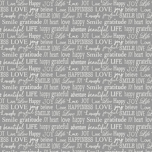 Words to live by, Tiny words grey