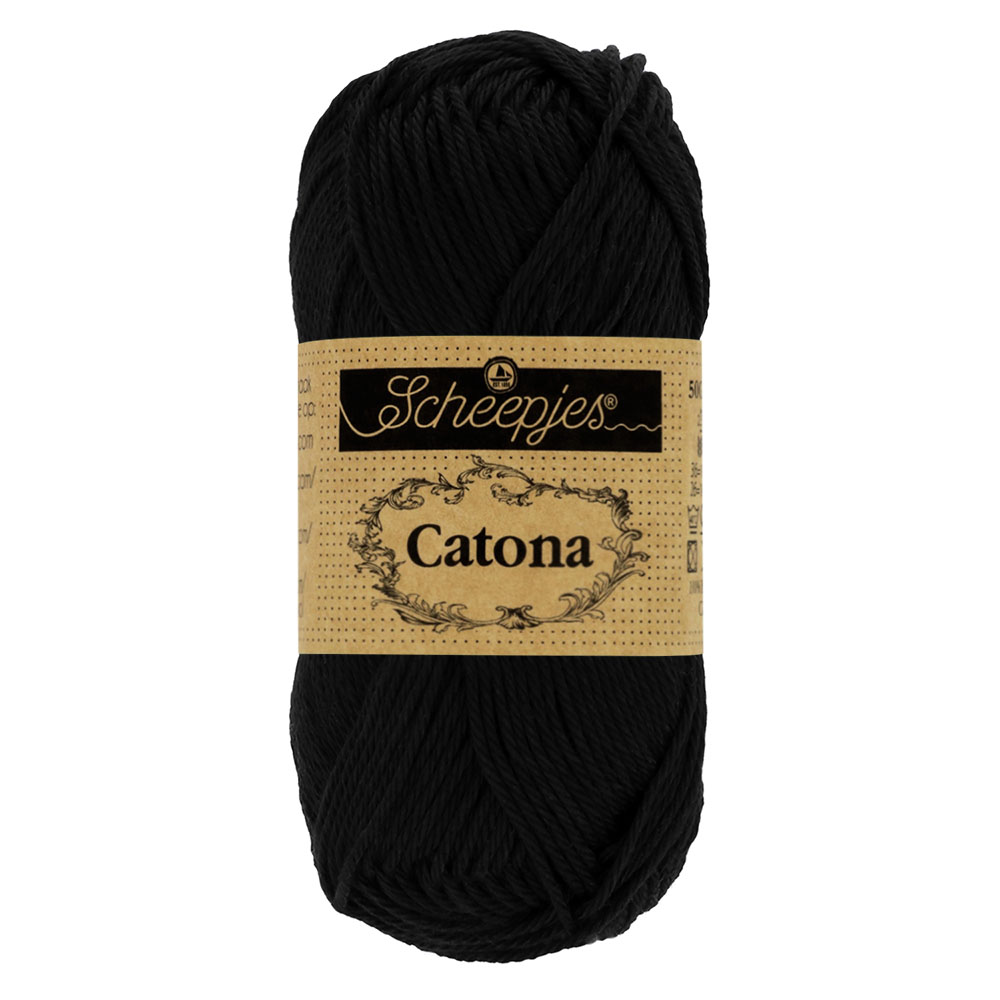 Scheepjes Catona 110 Jet Black garen 100 g