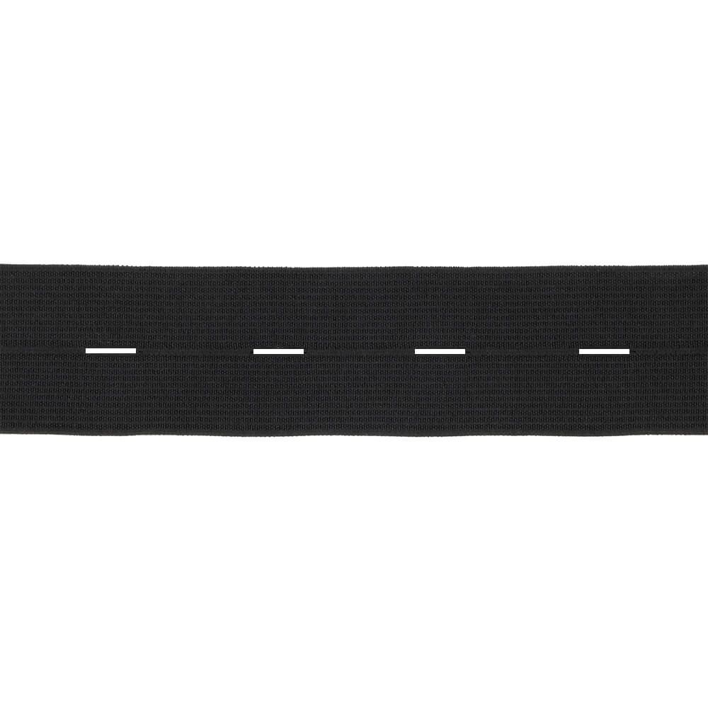 Knoopsgatenelastiek 30 mm zwart