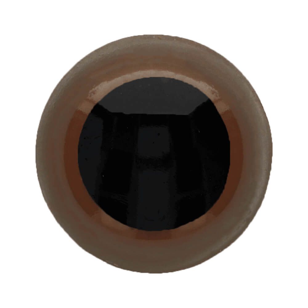 Veiligheidsoog tweekleurig bruin 10 mm