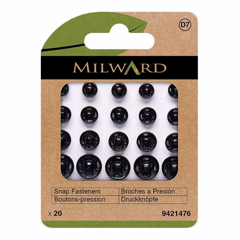Milward Drukknopen assortiment zwart