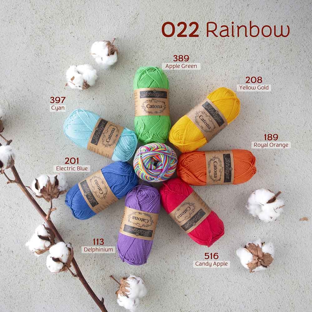 Scheepjes Catona Chroma 022 Rainbow