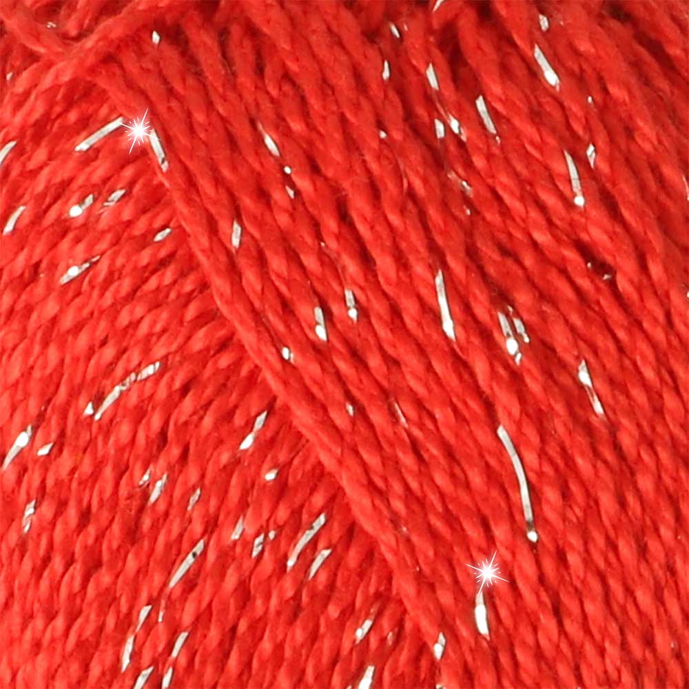 Scheepjes Catona Shine garen 115S Hot Red - Silver