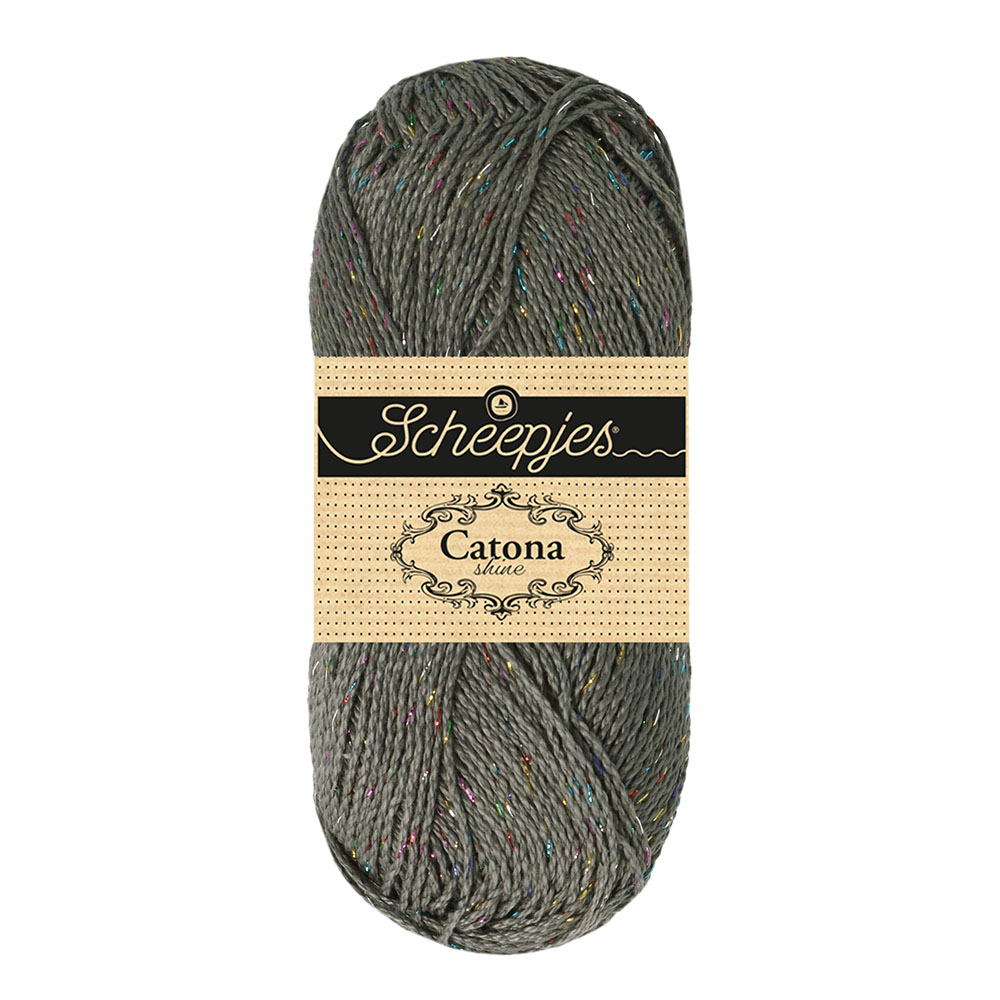 Scheepjes Catona Shine 242R Metal Grey Rainbow