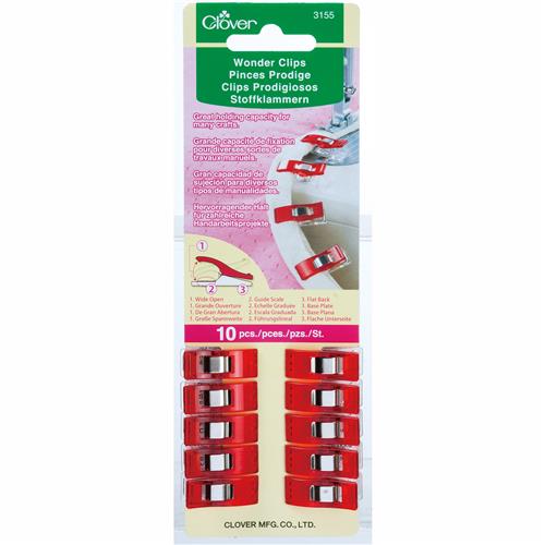 Clover Wonder Clips Naaiwerk Rood 10 Clips