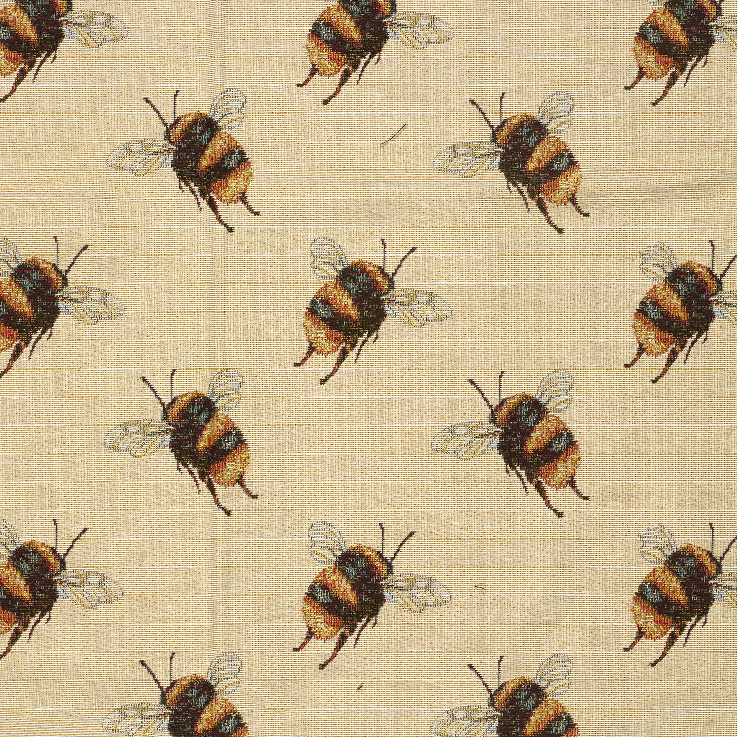 Nooteboom Gobelin Jacquard Stof Bijen Beige 140 cm